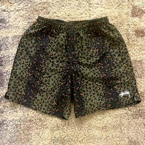 Stussy Leopard Print Swim Trunks